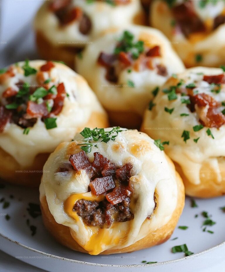 Garlic Parmesan Bacon Cheeseburger Bombs Recipe