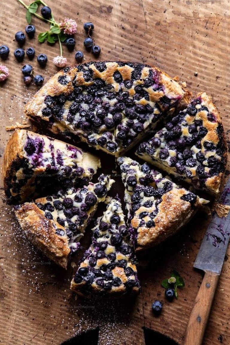 Simple Blueberry Basque Cheesecake Recipe