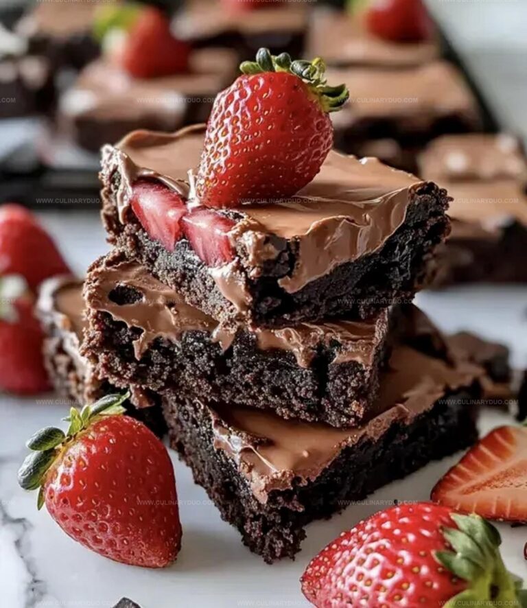 Chocolate Dipped Strawberry Brownies Recipe
