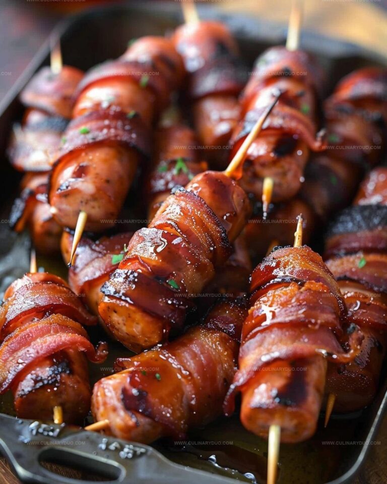 Maple-Glazed Bacon Wrapped Smokies Recipe