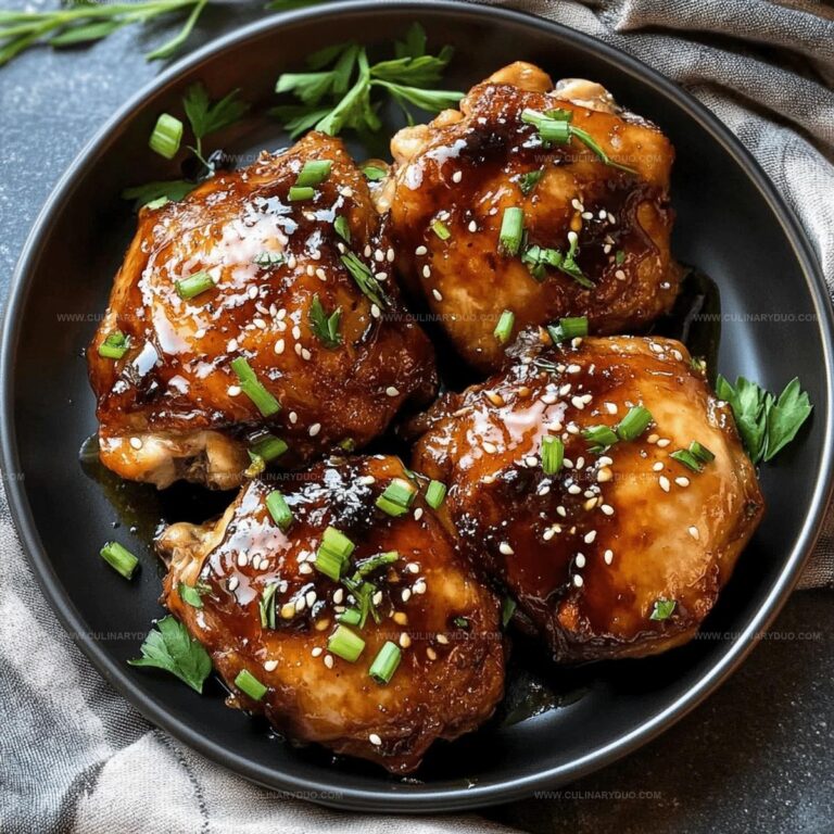 glazed soy sauce brown sugar chicken thighs Recipe