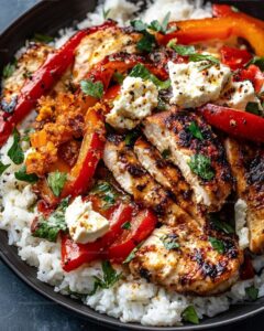 Baked Chicken with Crispy Feta & Vinaigrette Recipe