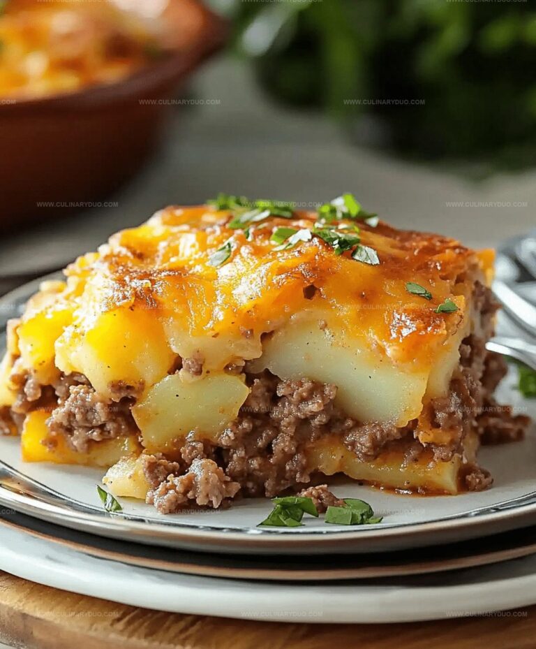 Easy 5-ingredient Hamburger & Potato Casserole Recipe