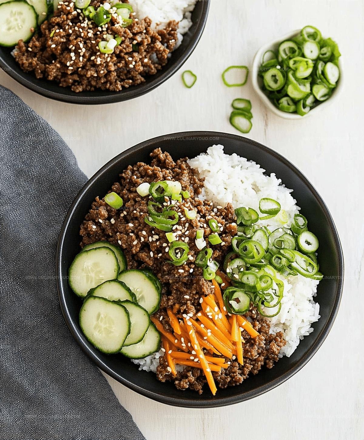 Delicious Korean Ground Beef Bowl Recipe