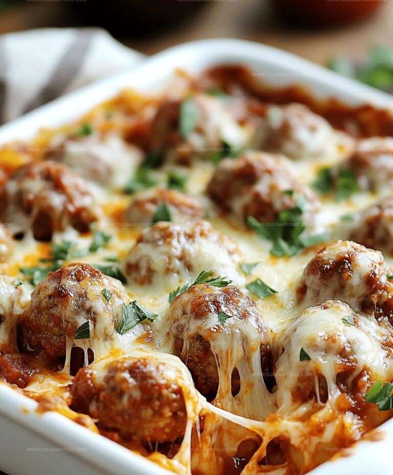 Lazy Dump And Bake Meatball Casserole Recipe
