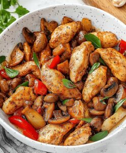Black Pepper Chicken With Mushrooms Recipe