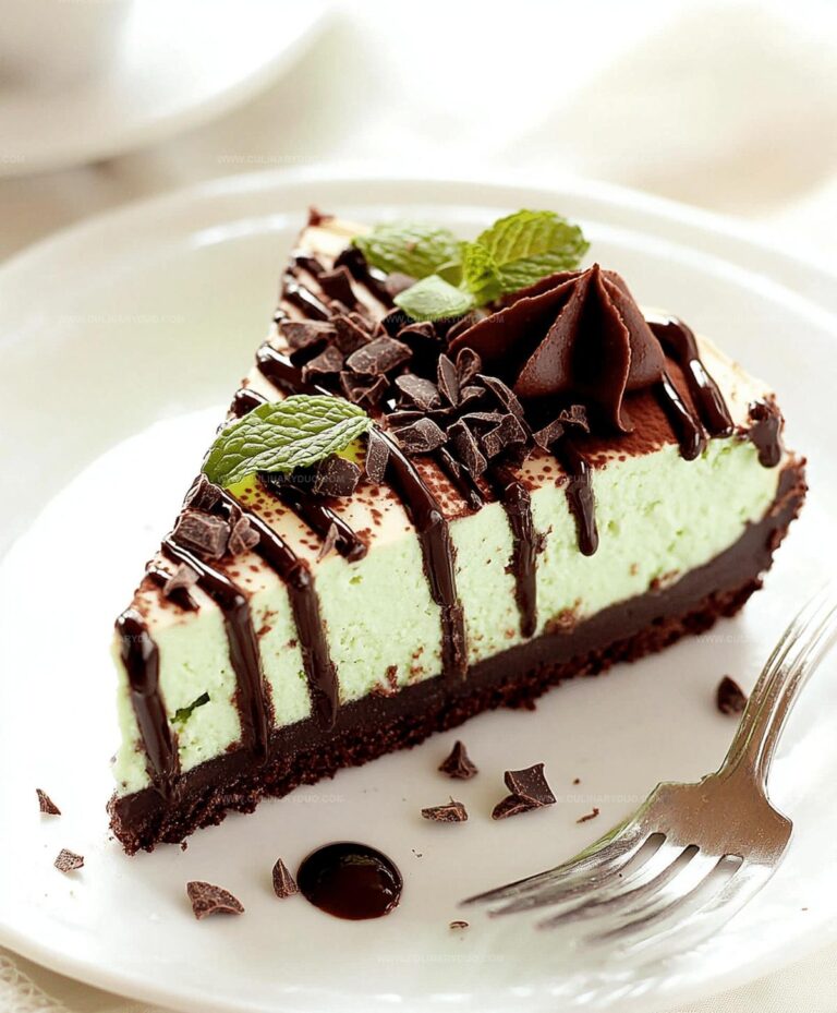 No Bake Mint Chocolate Cheesecake Recipe