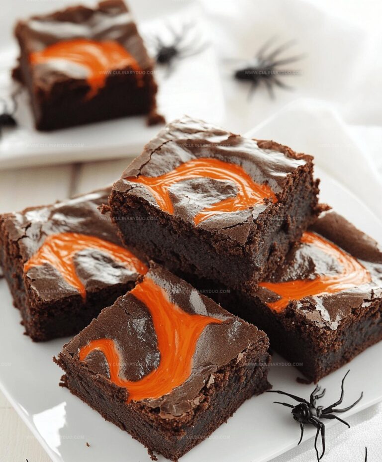 Halloween Swirl Cream Cheese Brownies Recipe