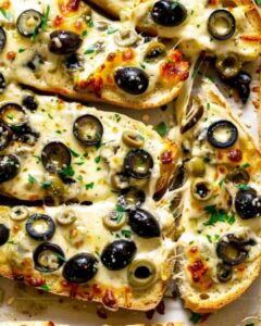 Olive and Cheese French Bread Melts Recipe