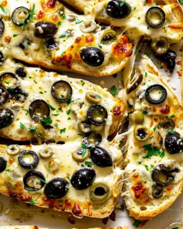 Olive and Cheese French Bread Melts Recipe