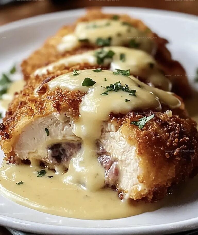 Chicken Cordon Bleu Swiss Cheese Sauce Recipe