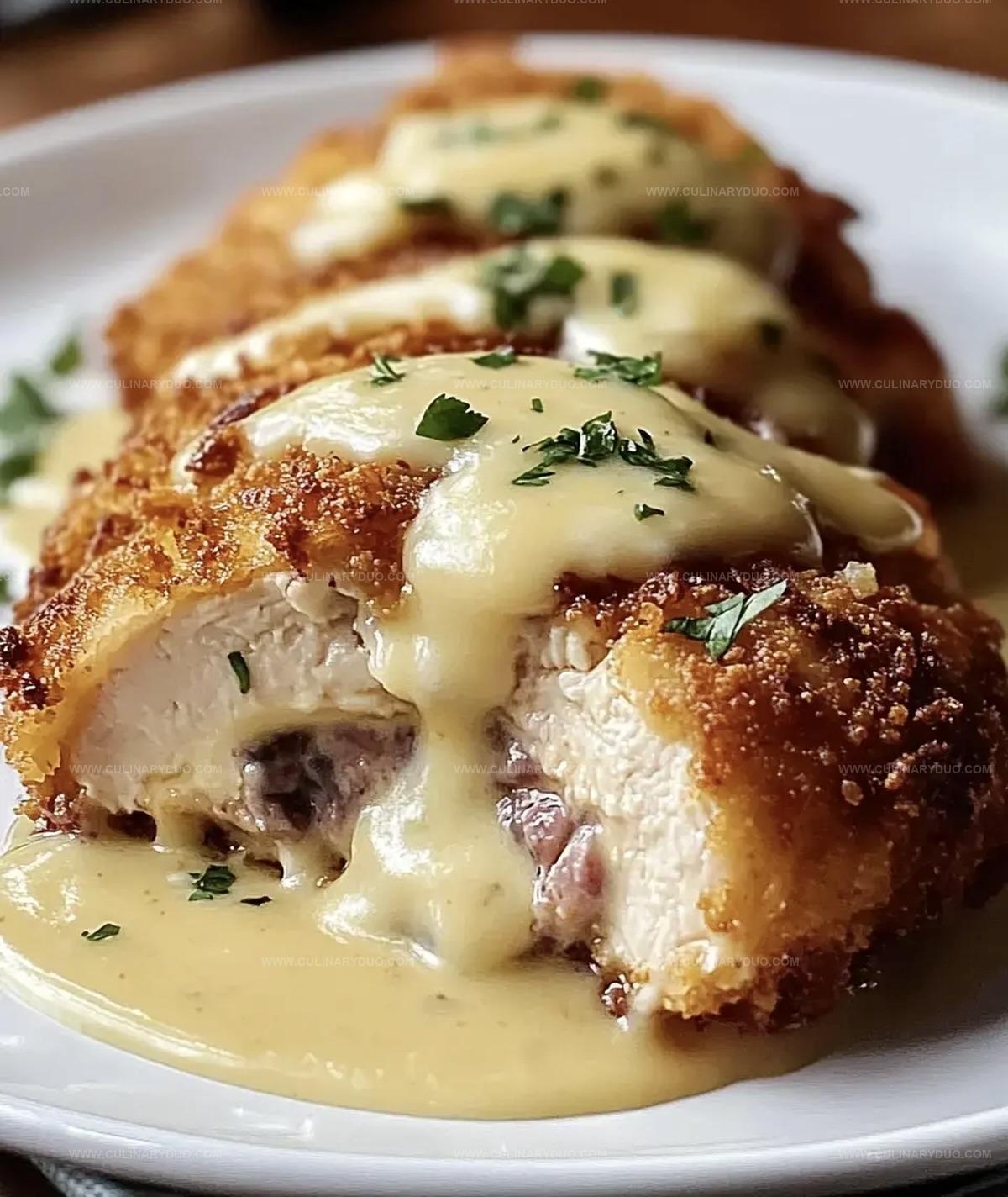 Chicken Cordon Bleu Swiss Cheese Sauce Recipe