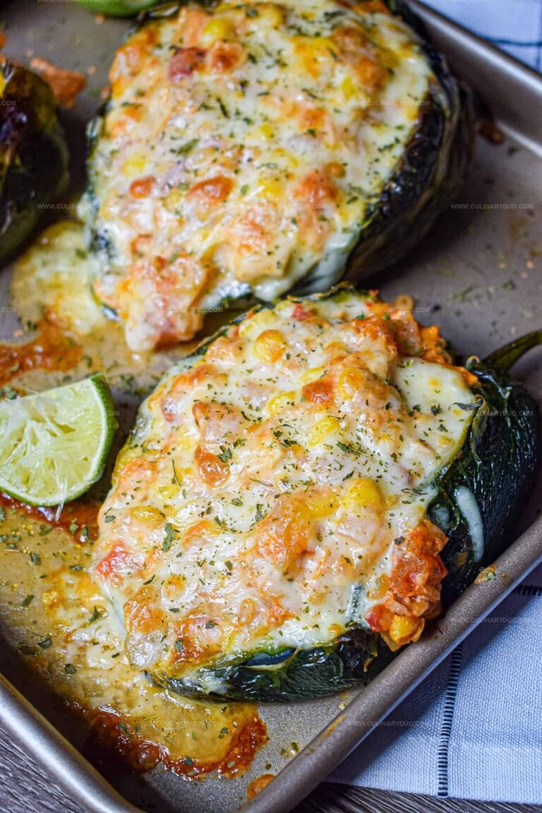 Chicken Stuffed Poblano Peppers Recipe