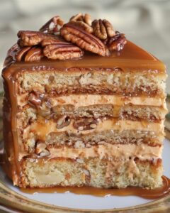 Southern Pecan Caramel Cake Recipe