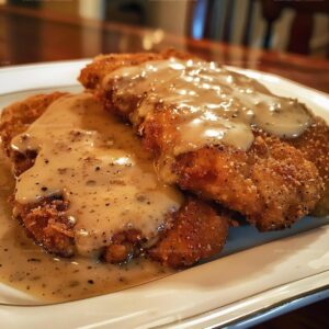Golden Country-Fried Steak with Homestyle Gravy Recipe