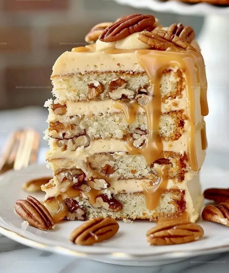 Banana Pecan Caramel Layer Cake Extravaganza Recipe
