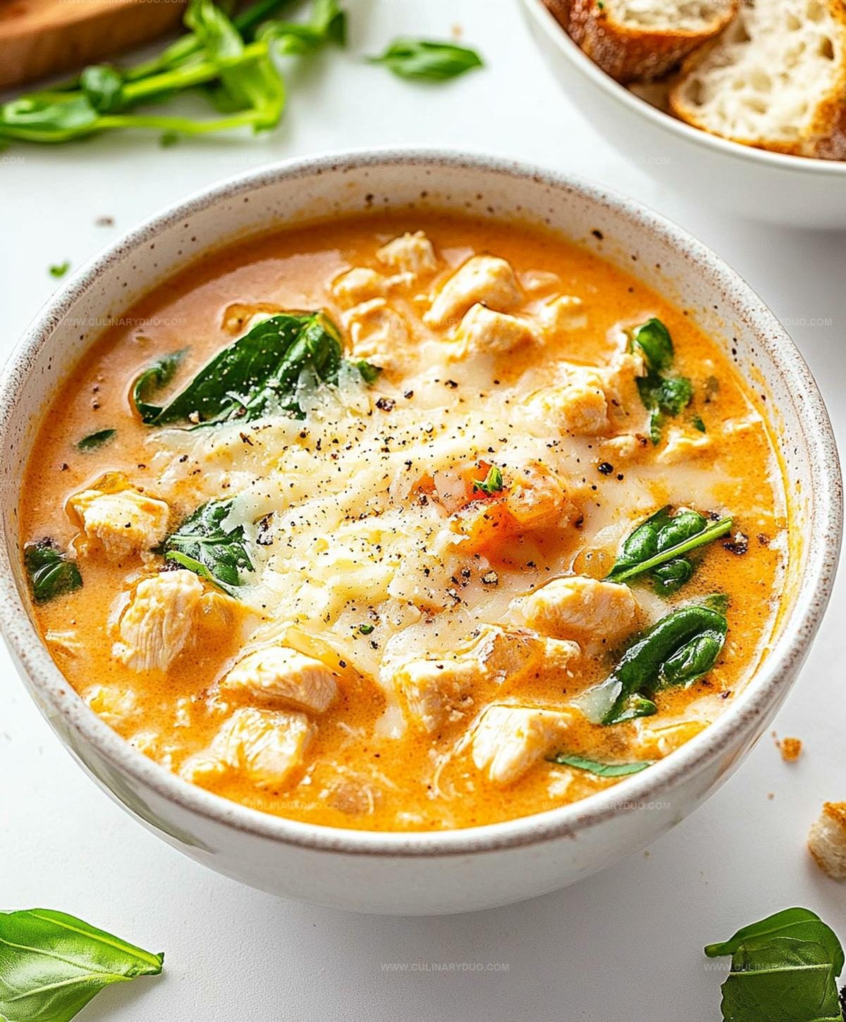 Crock Pot Creamy Chicken Parmesan Soup Recipe