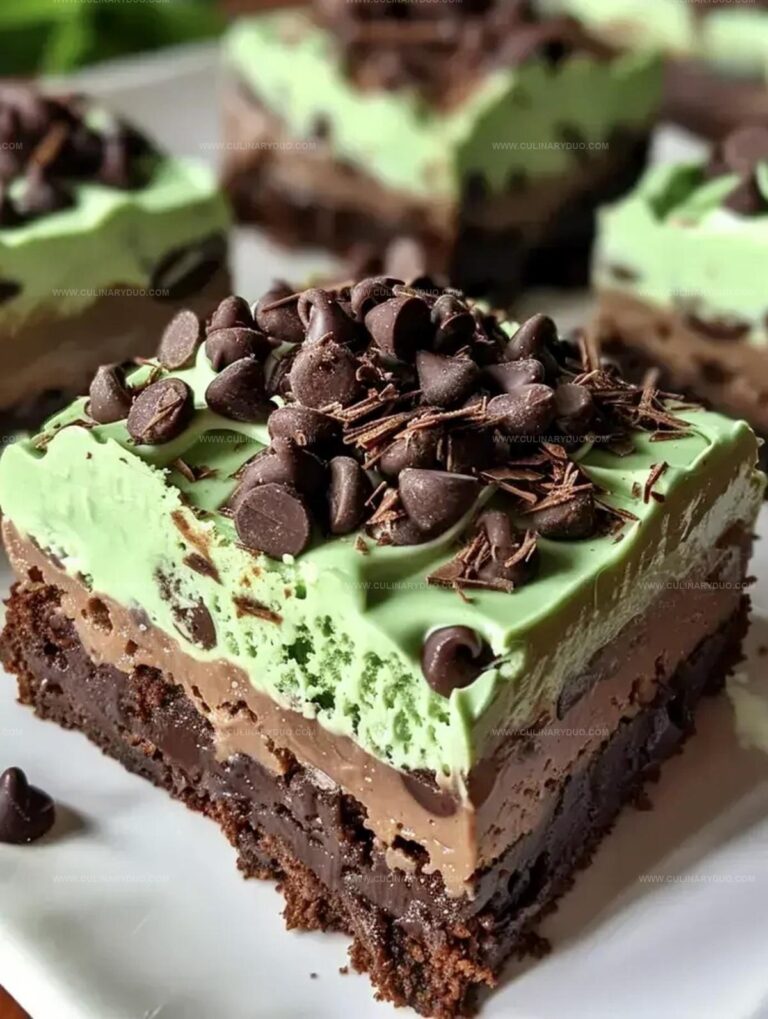 Mint Chocolate Chip Mousse Brownies Recipe