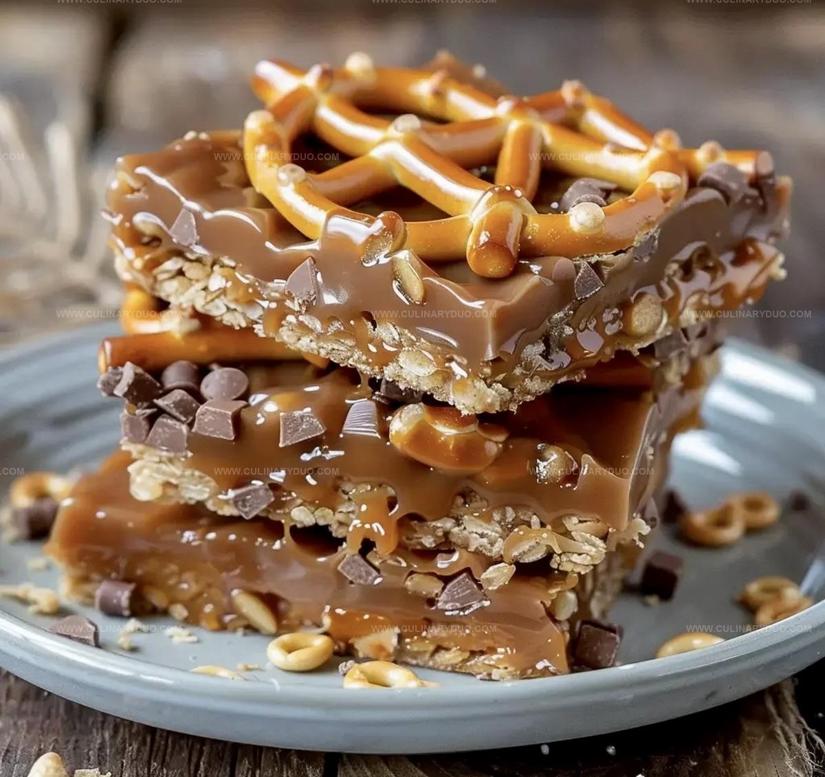 Caramel Pretzel Crack Bars Recipe