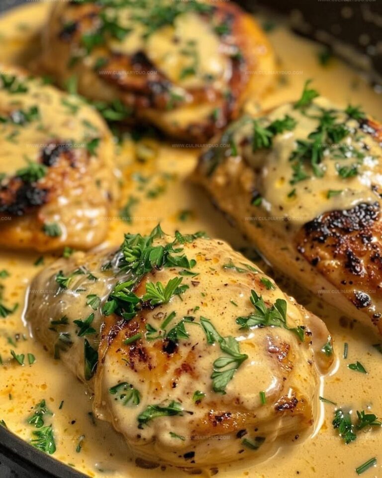 Garlic Parmesan Chicken in a Rich Creamy Sauce Recipe