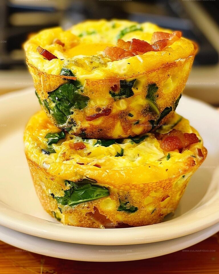 Breakfast Egg Muffins with Bacon and Spinach Recipe