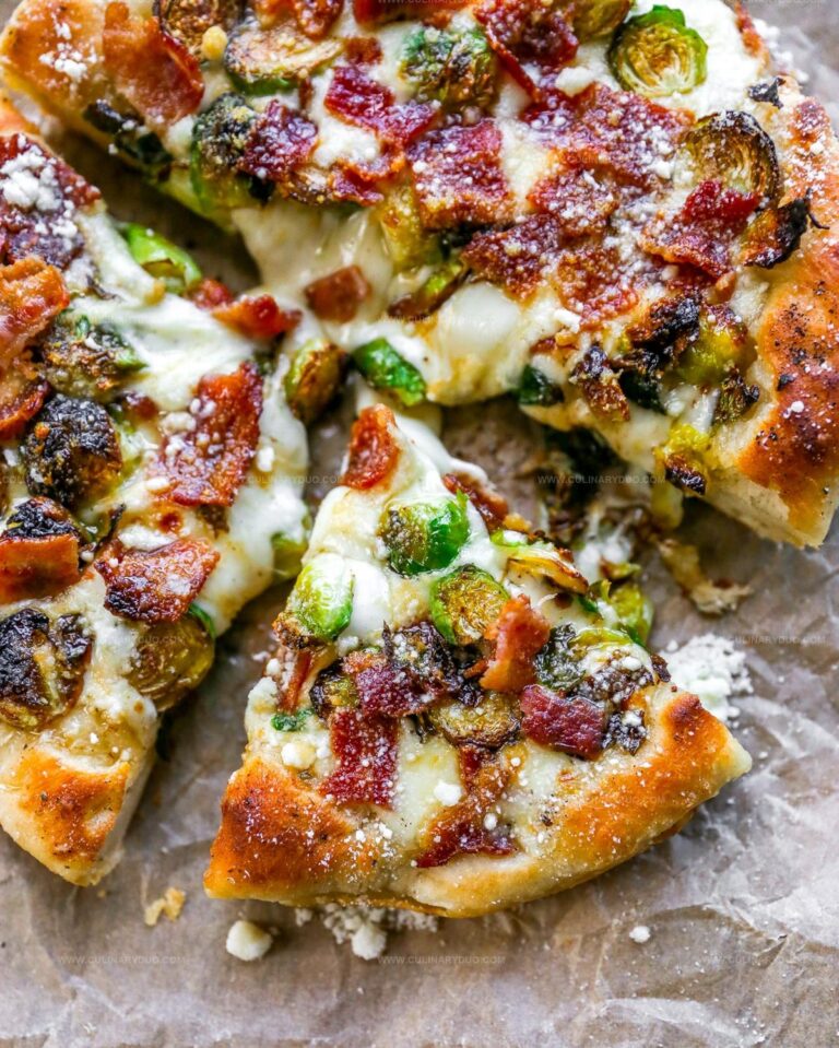 Easy Skillet Pizza with Brussels & Bacon Recipe