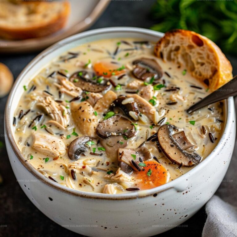Creamy Mushroom Chicken and Wild Rice Soup Recipe