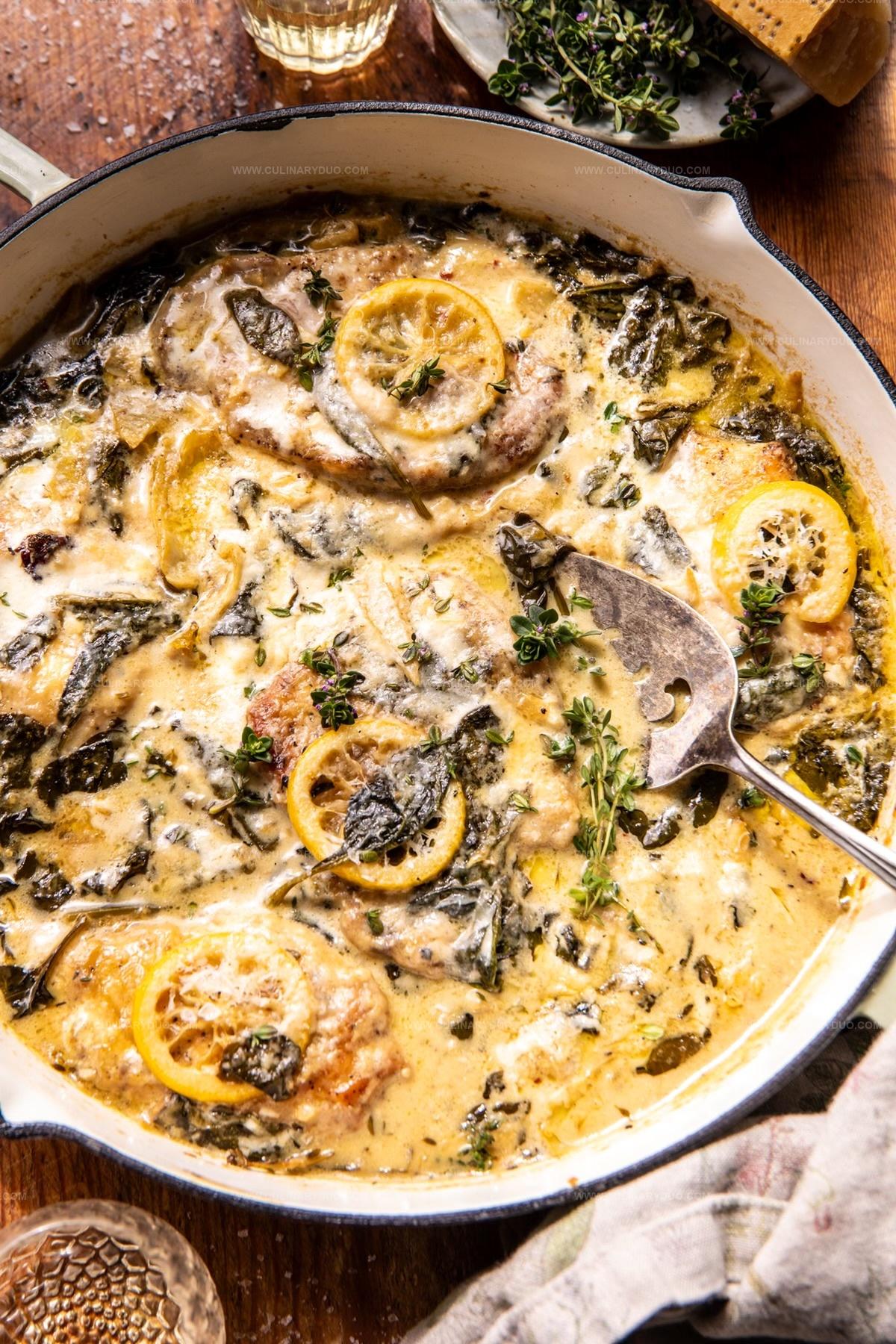Lemon Butter Spinach and Artichoke Chicken Recipe