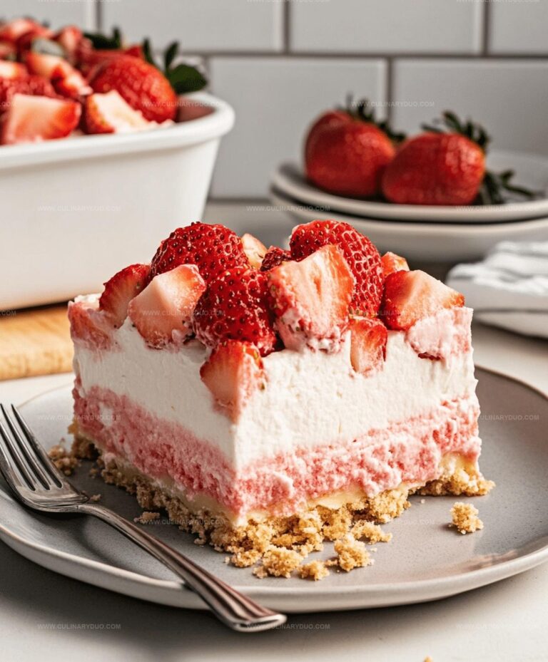 Layered Strawberry Cheesecake Lasagna Recipe