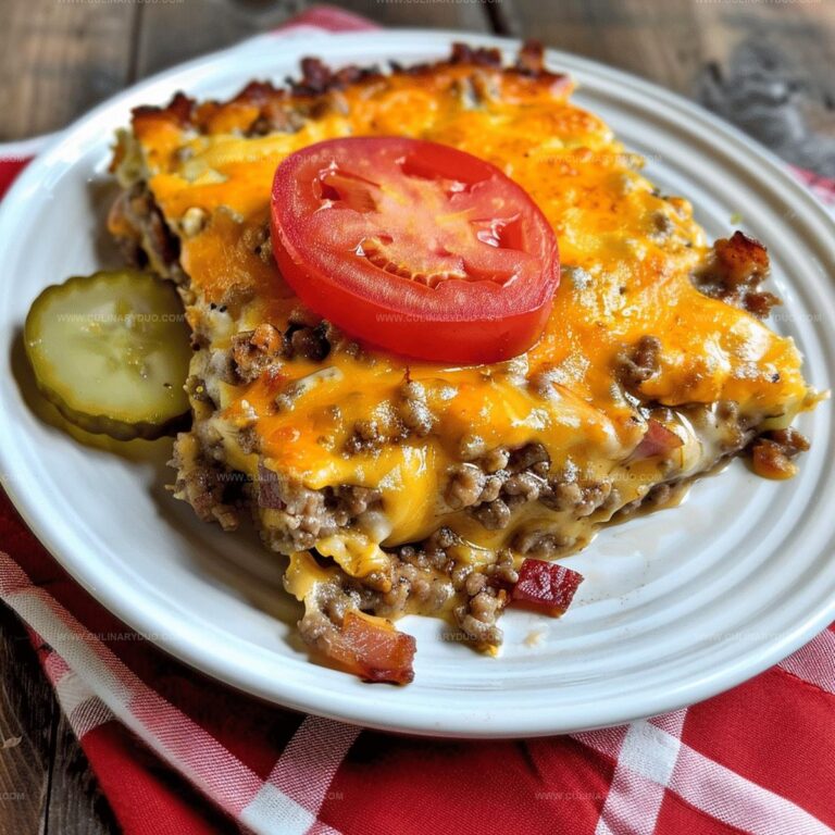 Low-Carb Bacon Cheeseburger Casserole Recipe