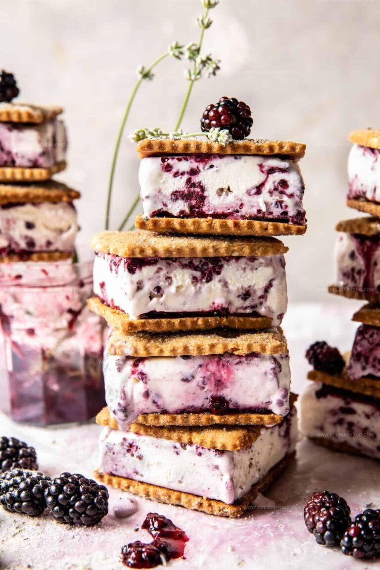 Blackberry Lavender Ice Cream Sandwiches Recipe