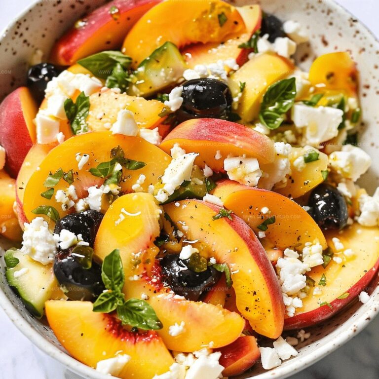 Simple Peach Feta Salad Recipe