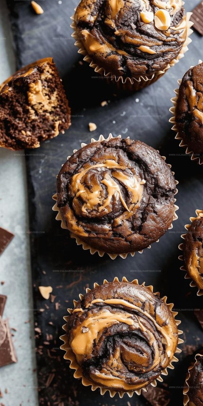 Chocolate Peanut Butter Swirl Muffins Recipe