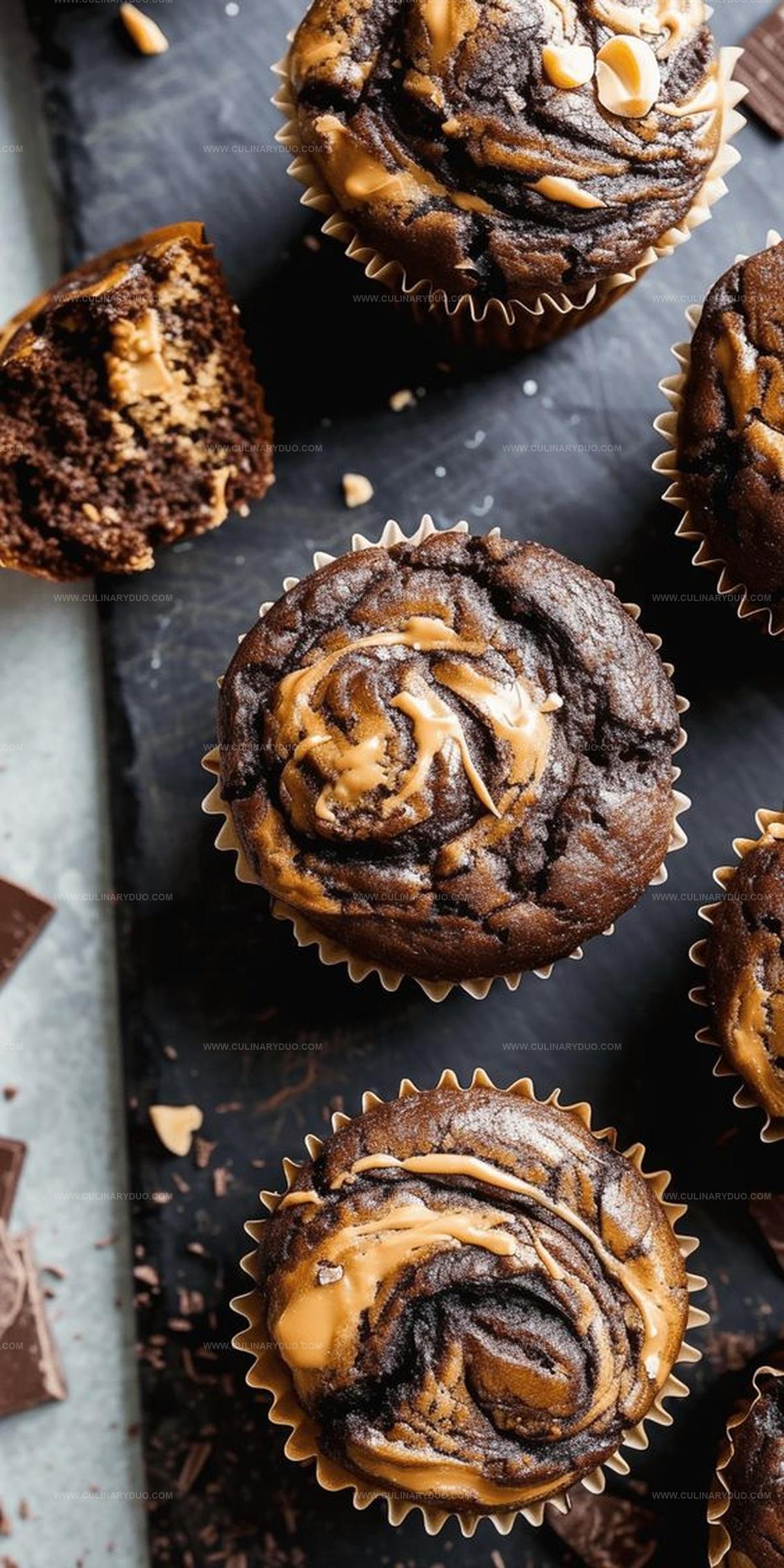 Chocolate Peanut Butter Swirl Muffins Recipe