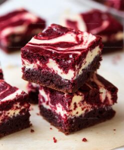Red Velvet Cheesecake Swirl Brownies Recipe