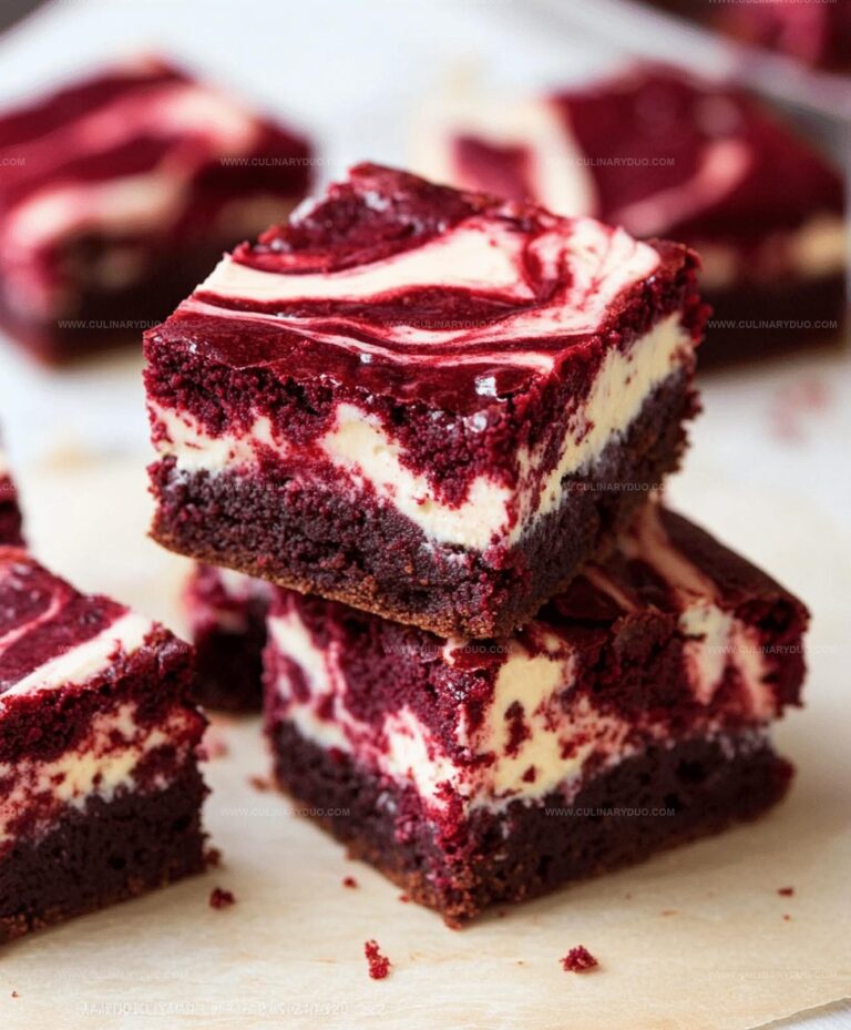 Red Velvet Cheesecake Swirl Brownies Recipe