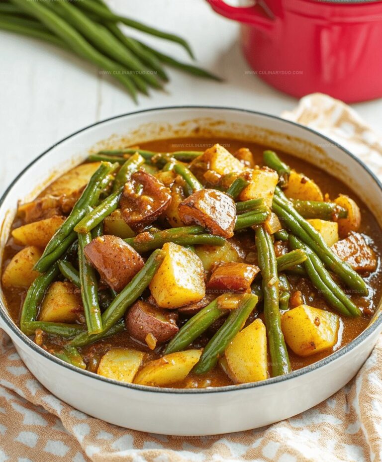 Cajun Smothered Green Beans & Potatoes Recipe