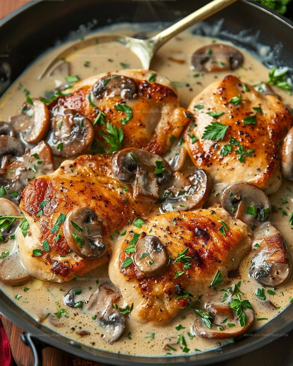 Skillet Chicken with Creamy Mushroom Sauce Recipe