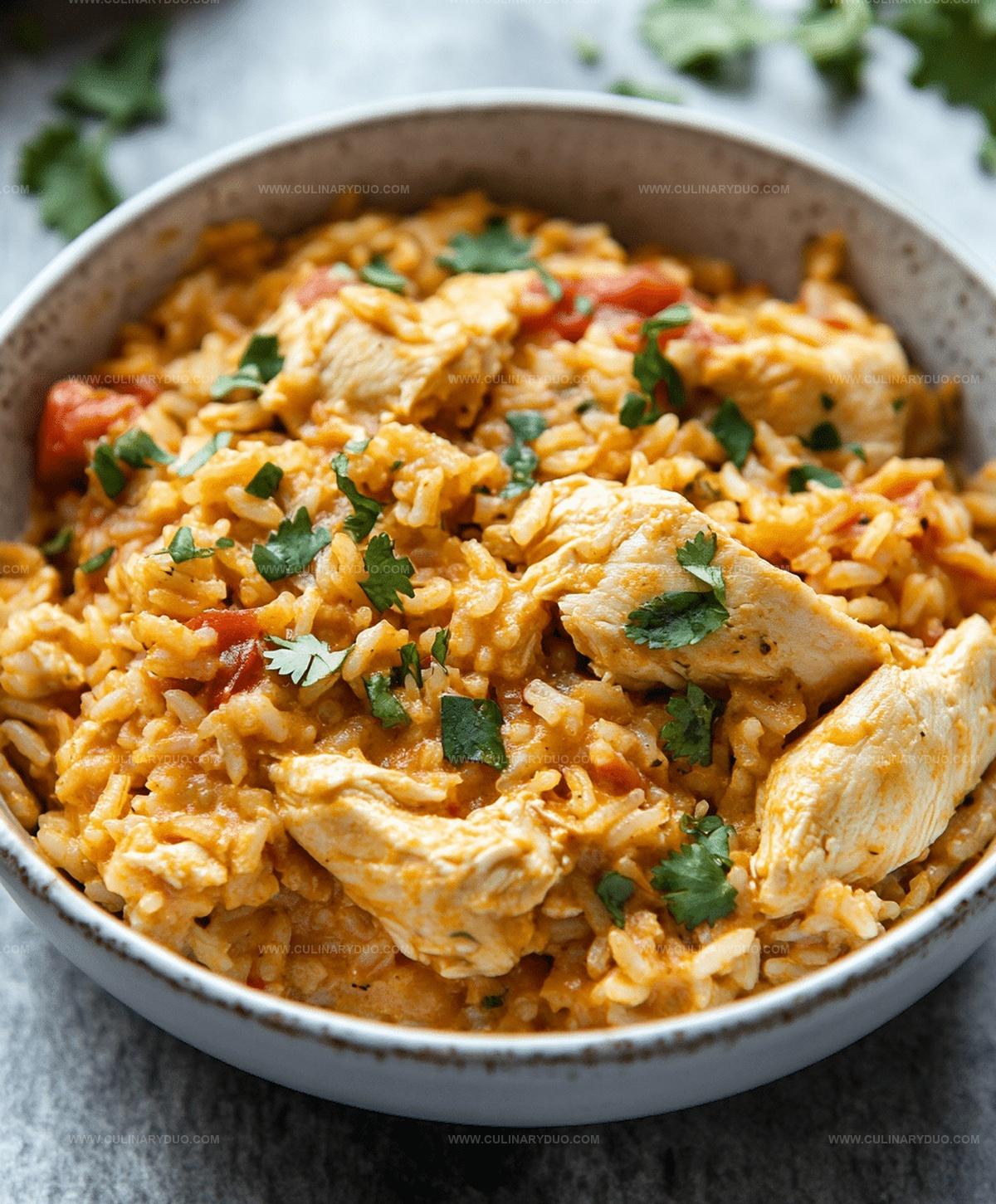 Easy One Pot Queso Chicken And Rice Recipe