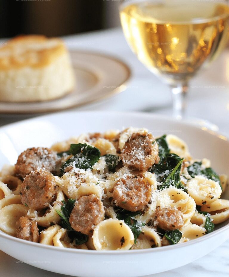 Orecchiette With Sausage And Spinach Recipe