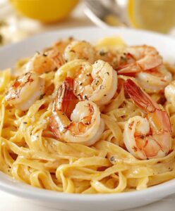 Creamy Lemon Garlic Shrimp Pasta Recipe