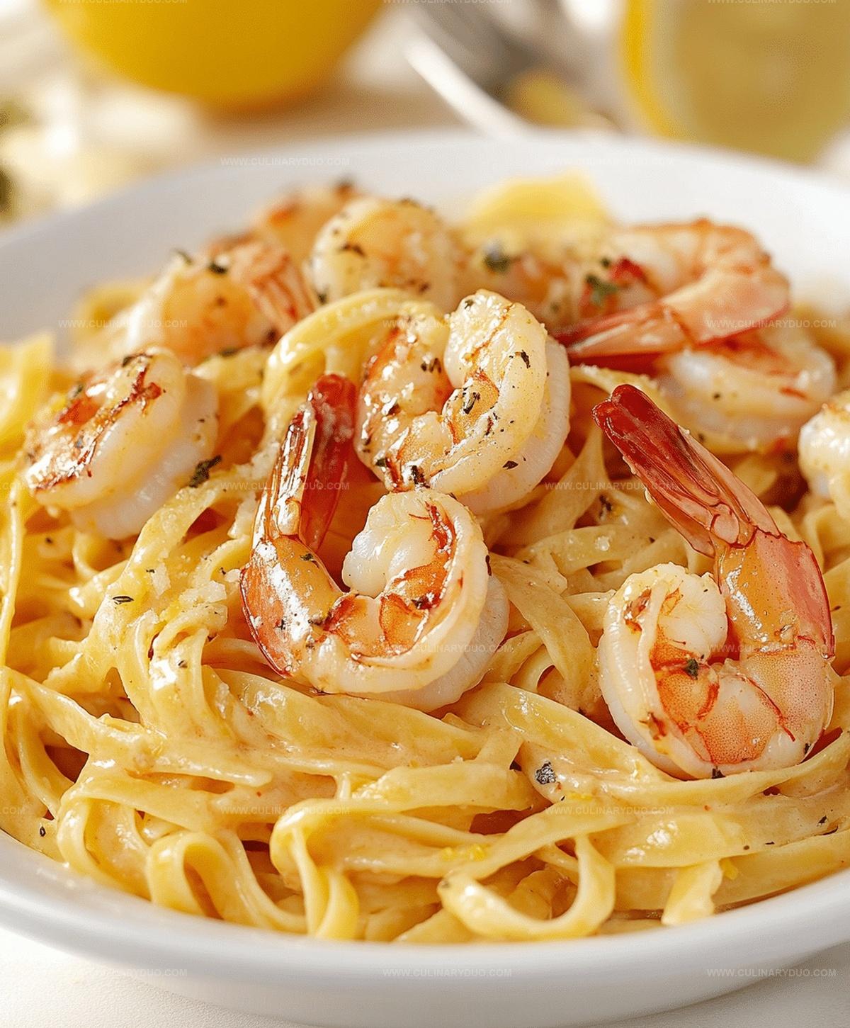 Creamy Lemon Garlic Shrimp Pasta Recipe