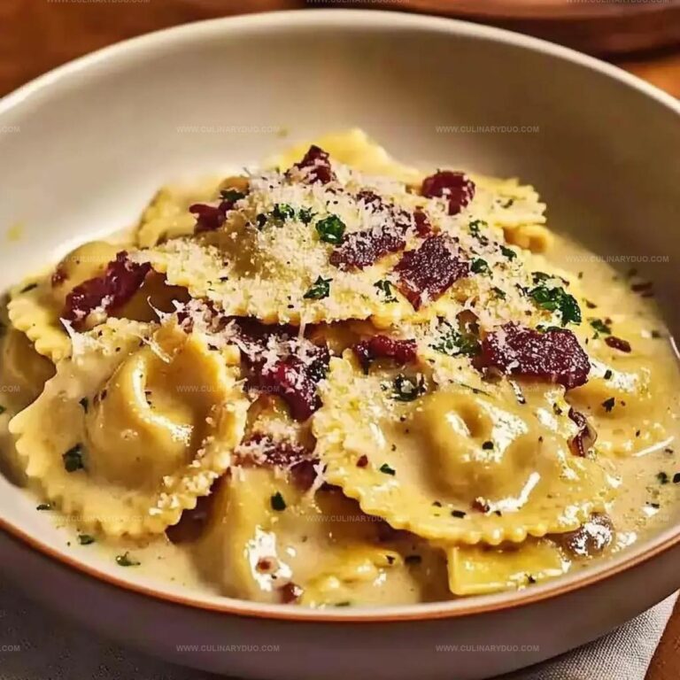 Copycat Olive Garden Ravioli Carbonara Recipe