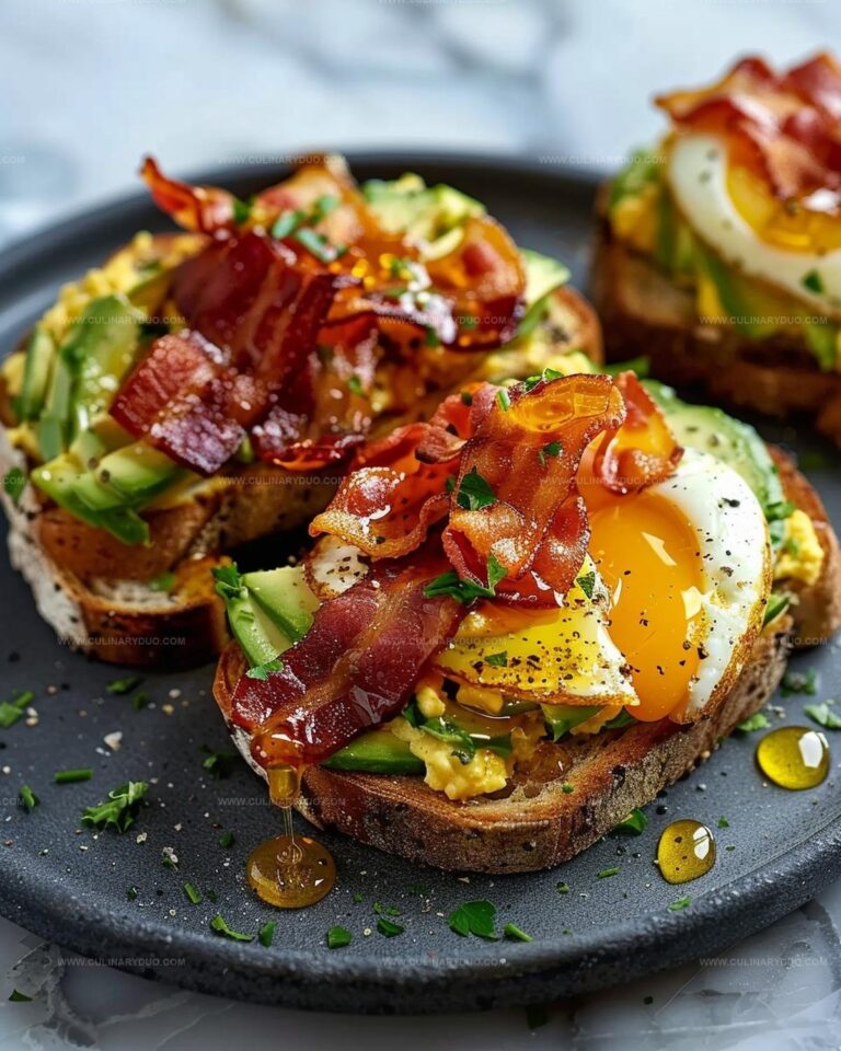 Avocado Bacon and Egg Toasts Recipe