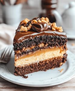 Chocolate Caramel Toffee Crunch Cake Recipe