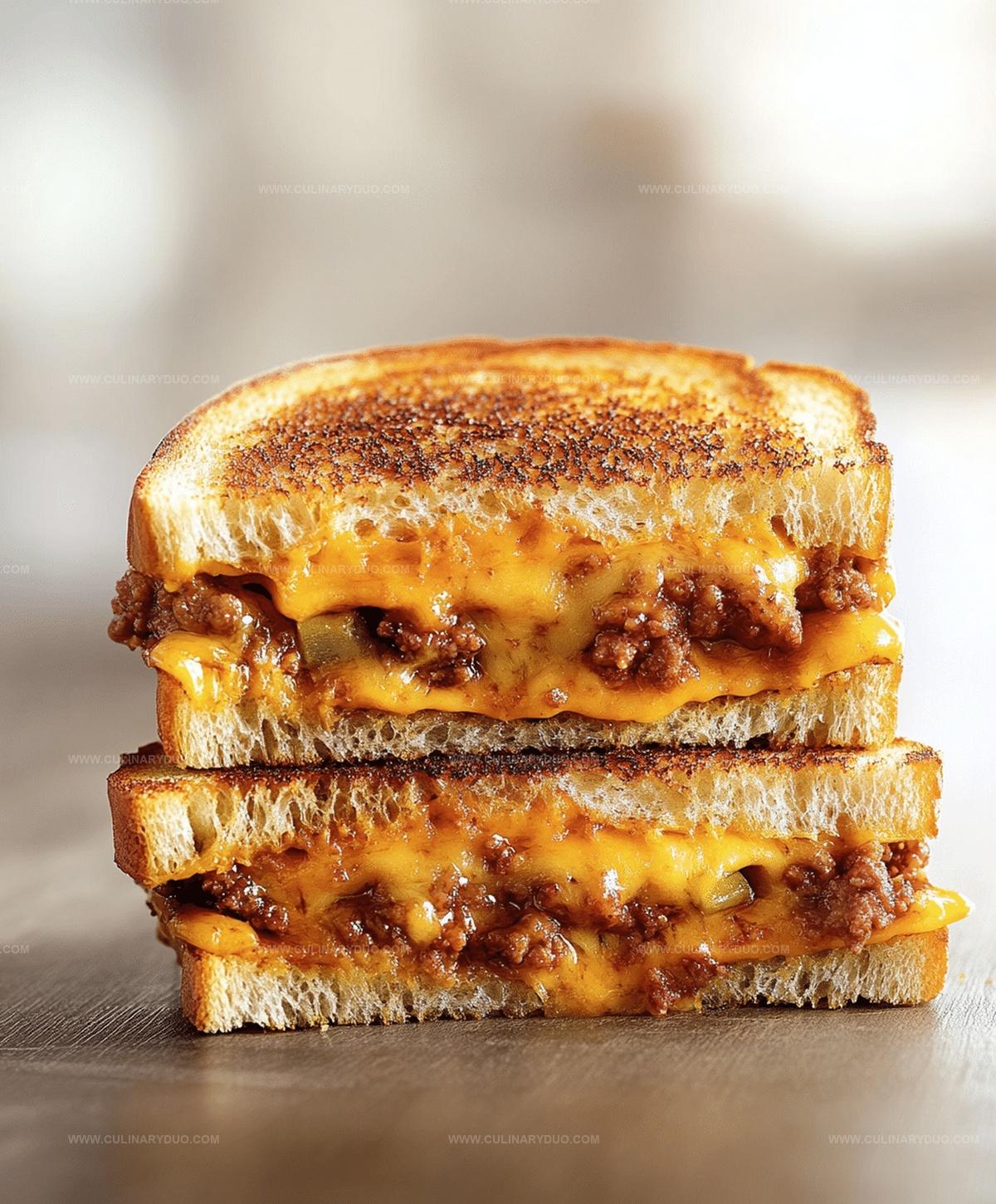 Ground Beef Grilled Cheese Sandwich Recipe