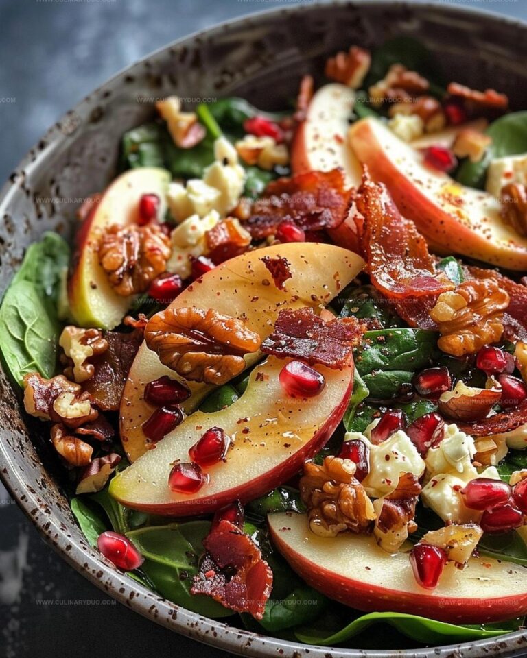 Spinach and Apple Salad with Gorgonzola and Candied Walnuts Recipe