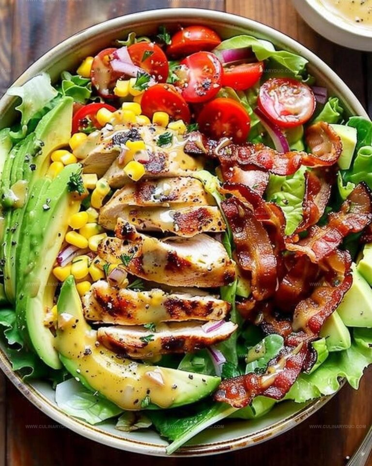 Crisp Honey Mustard Chicken Salad with Avocado and Bacon Recipe