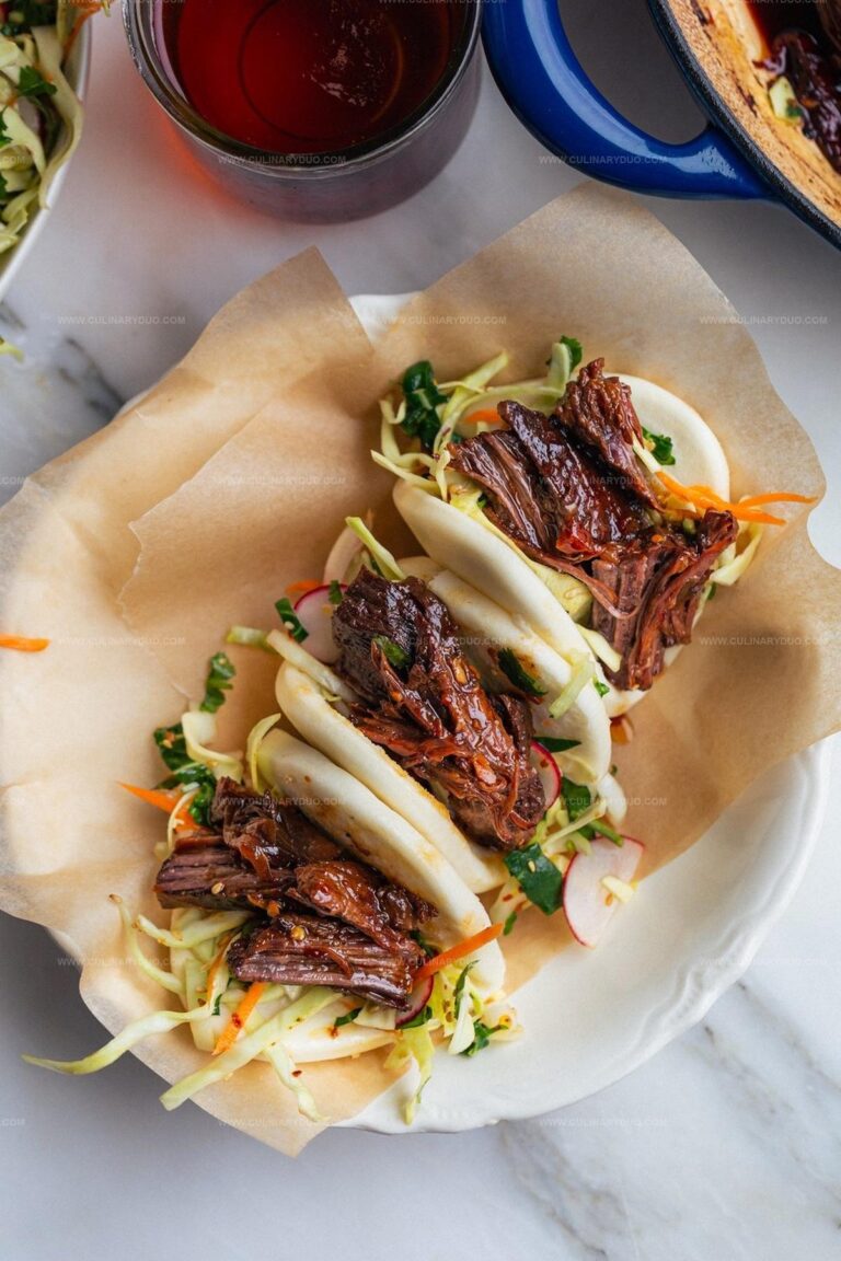 Sticky, Spicy Soy & Ginger Boneless Short Rib Bao Buns Recipe