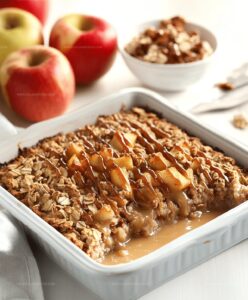 Caramel Apple Oatmeal Bake Recipe